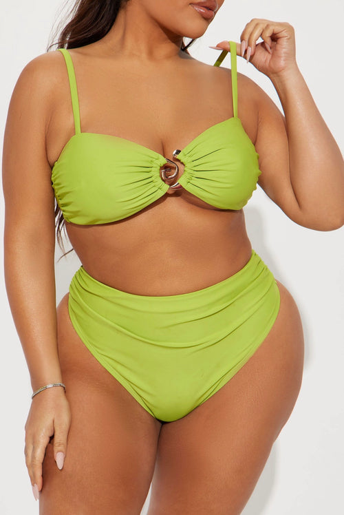 2 Piece Bralette Bikini- Lime